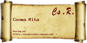 Csoma Rita névjegykártya